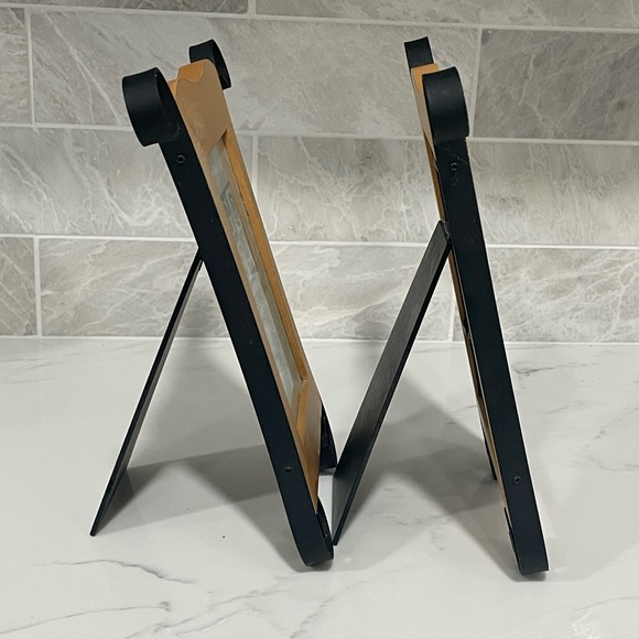 Pair of 4x6 photo frames wood & metal EUC! - Picture 5 of 7